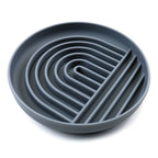 Charcoal Collarva silicone slow feeder dog bowl on a white background