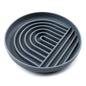 Charcoal Collarva silicone slow feeder dog bowl on a white background