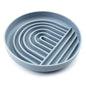 Leaden Blue Collarva silicone slow feeder dog bowl on a white background