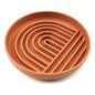 Terracotta Collarva silicone slow feeder dog bowl on a white background